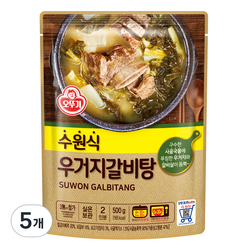 오뚜기 수원식 우거지갈비탕, 5개, 500g