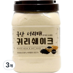태광선식 국산서리태로 더욱 고소해진 귀리쉐이크, 1.2kg, 3개