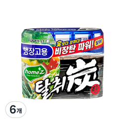 홈즈 냉장고용 탈취탄 본품, 140g, 6개