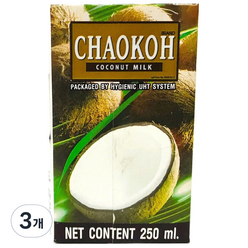차오코 코코넛밀크, 250ml, 3개