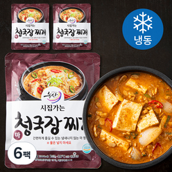 시집가는농산 마 청국장 찌개 2인분 (냉동), 350g, 6팩