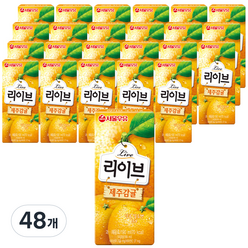 서울우유 리이브 제주감귤 주스, 190ml, 48개
