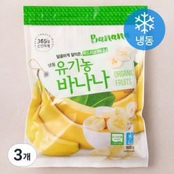 호재준 유기가공식품 인증 바나나 (냉동), 500g, 3개