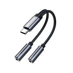 스파이어 USB C TO 헤드폰 마이크 4극 변환 케이블, SP-UC43, SIVER