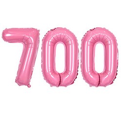 JOYPARTY 숫자 700 은박 풍선 대 세트, 핑크, 1세트