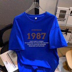 구디프 여성용 1987 솔리드 루즈핏 반팔 티셔츠