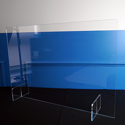 피노마켓 아크릴 테이블 가림막 + 고정발받침대 40 x 40 cm x 3T, 투명