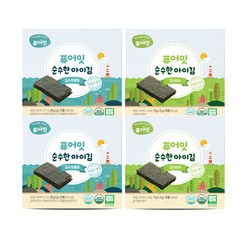 퓨어잇 순수한 아이김 김 100% 2p + 김 앤 천일염 2p 세트, 1세트, 김