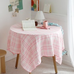 까사베르데 아몬즈 양면 식탁보, 핑크, S(90 x 90 cm)