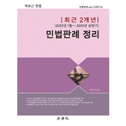 2023 최근 2개년(2022년 1월-2023년 상반기) 민법판례 정리 박효근 법학사