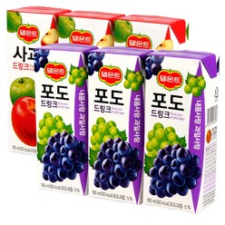 델몬트드링크 190ml (사과x32팩) + (포도x32팩), 1세트