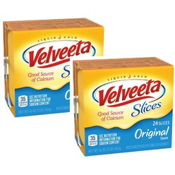 2개세트 벨비타 오리지널 치즈 슬라이스 24개입 Velveeta Cheese Slices, 2개