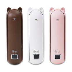 브루이 4800mAh 휴대용 미니 선풍기, brui-002, 화이트