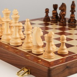 프리미엄 대형 원목 체스 세트 라지 키즈 우드 접이식 전용 체스 입문용, 특대형사이즈45X45왕고10.5cm+입문서