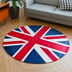 영국 국기 유니언잭 사각 원형 러그 3size 카페트 매트