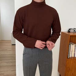 남자 반폴라 티셔츠 포근 소프트 기모 목티 후리스 폴라 반목 가을 겨울 이너 옷 코디