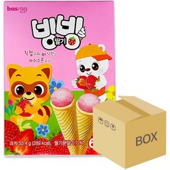 바스락 빙빙 딸기맛 콘과자 1box (53.4g x 20), 1068g