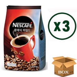 네스카페 클래식 마일드 500g X 3개 리필 커피, 1개입