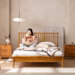 원목 수납형 저상형 침대 프레임 (디자이너스룸 이스테지아), 02 라헬 무헤드, 기본형