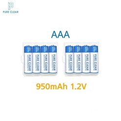 퓨어클리어 AAA 950mAh 8알 케이스포함 충전지 건전지 배터리, 4개입, 2개