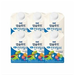 앱솔루트 킨더밀쉬 200ml, 6개, 우유맛