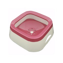대형 엎지르지 않는 물그릇 엎지르지 않는 개물먹이 그릇 애완동물 용품, 분홍색