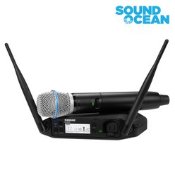 슈어 GLXD+ SHURE 무선마이크 마이크 세트 시스템, GLXD24+/B87A(수신기+핸드)