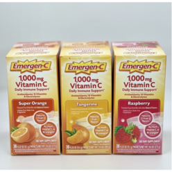 이멀전시 1000mg 비타민C 30팩 3가지 맛 선택가능 Emergen-C 1000mg Vitamin C 30ct, 1)귤맛(탠저린), 1개, 282g