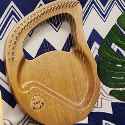 악기 리라 미니하프 24현 휴대용 소형 작은 하프 입문용 음계 현악기