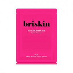 BRISKIN 리얼 핏 세컨드스킨 바이오셀룰로오스 마스크팩 [톤업광채] (10매), none