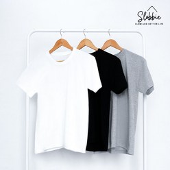 슬로비 국산 면티3팩 남녀공용 반팔 티셔츠