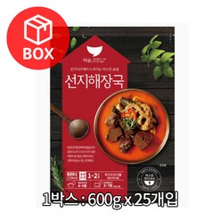 선미 따숨 선지해장국(실온) 600g 1박스(25개), 25개