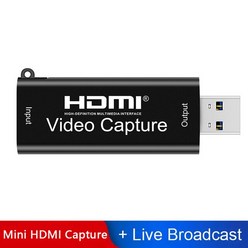 캡쳐보드 캡처 비디오 AIXXCO HD 1080P 4K HDMI 카드 USB 보드 게임 녹화 라이브 스트리밍 방송 로컬 루프146370, Mini Capture Card