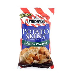 4.5 Ounce (Pack of 3) Cheddar Cheese T.G.I. Friday Potato Skins Snack Chips Jalapeno Cheddar 4.5, 3개