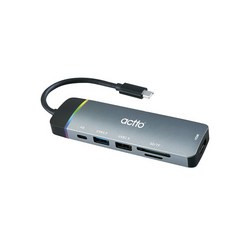 CRH-20 타입C HDMI+USB 3.0+카드리더 6in1 멀티 허브