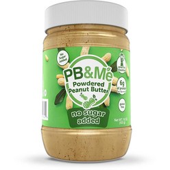 [정품]PB&Me 무설탕 땅콩 버터 파우더 - 저칼로리 도움식을 위한 버터 스무디용 단백질 저탄수화물 단백질 도움식 453g 병 (1팩)109294, 16oz (Pack of 1)