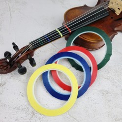 바이올린 비올라 첼로 지판 포지션 스티커 악기 운지 음계 테이프, 옐로우,블루,레드,그린, 1세트