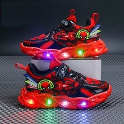 햄볶는스토어 스파이더맨 슈즈 LED 운동화 아동 키즈 런닝화 발광 신발