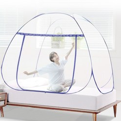 간편 원터치 미니 모기장 1인모기장 침대 텐트, 소형 90cm