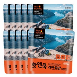 발열전투식량 핫앤쿡 라면애밥 짬뽕맛 10+1개세트, 110g, 11개