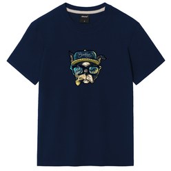 옥스타 남녀공용 스모킹독 반팔 티셔츠 8TS003