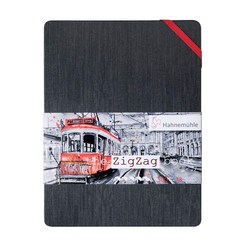 하네뮬레 Hahnemuhle 지그잭북 휴대용 스케치북 지그재그북 전문가용 수채화지 14X14cm/A5/A6 사이즈, 18매, A6
