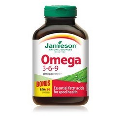 자미에슨 캐나다 오메가 369 메가 프로텍트 필수지방산 200캡슐 Jamieson Omega 3-6-9, 1개