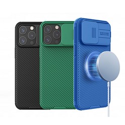 아이폰15 pro 플러스 프로 맥스 닐킨 슬라이드 카메라 보호 마그네틱 맥세이프 슬림 실리콘 케이스