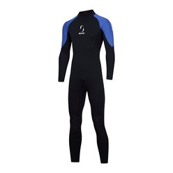 ZCCO Wetsuits 남성용 3mm 프리미엄 네오프렌 풀 슬리브 다이브 스킨 스피어피싱 스노클링 서핑 카누 스쿠버 다이빙에 적합한 웻슈트 XXL, 3X-Large, Men's Blue