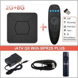 차무무 IATV 박스 Q5 HDR 스마트 TV 안드로이드 10.0 Allwinner H316 4K 휴대용 프리픽스 2.4G 5G 와이, 05 2G 8G BPR2S PLUS_03 영국 플러그