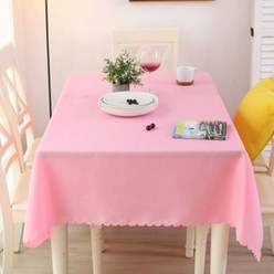 단색 홈파티 테이블보, 타입5 핑크, 180 x 120cm