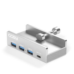 코시 UH2201 클램프 허브 USB 3.0 3포트+C타입 1포트 (고급형 RA-103 모델 스마트폰 거치대 증정)