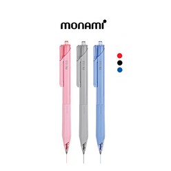 모나미FX153볼펜 0.5mm 3입 검정+빨강+파랑, 0.5mm(블랙+블루+레드), 3개입