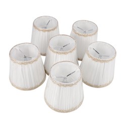 샹들리에 그늘 촛불 전구 클립 온 벨터 램프 음영 6 흰색 세트, 하나, 하얀